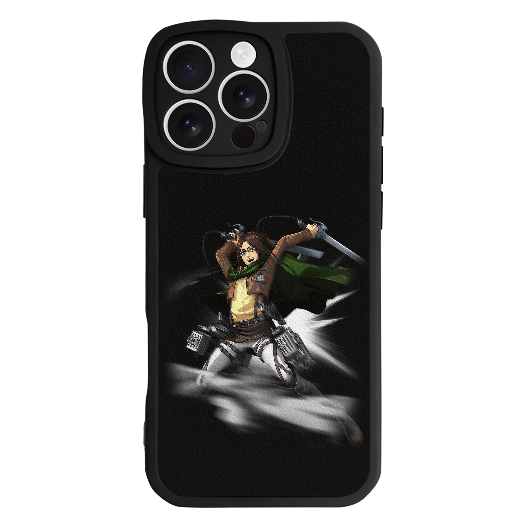 （画像用） 進撃の巨人 ハンジ·ゾエ Attack on Titan Hanji Zoe 【iPhone 16シリーズ対応】シリコンスマホケース（レザー調） 材質：シリコン